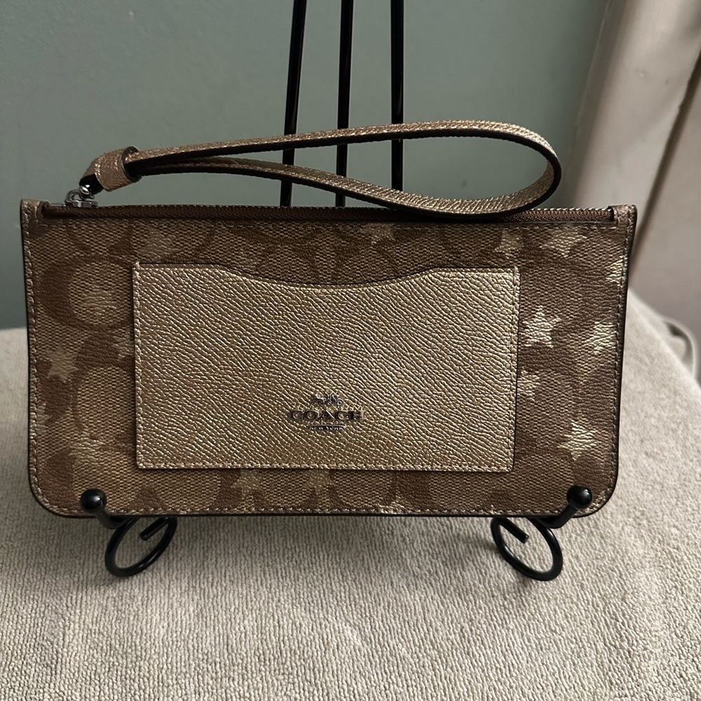 Coach Slim Card Wristlet with Stars